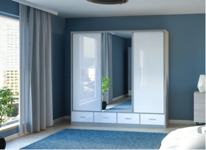 Wardrobe Wardrobe Wall Unit Bedroom Adult Color White Furniture new